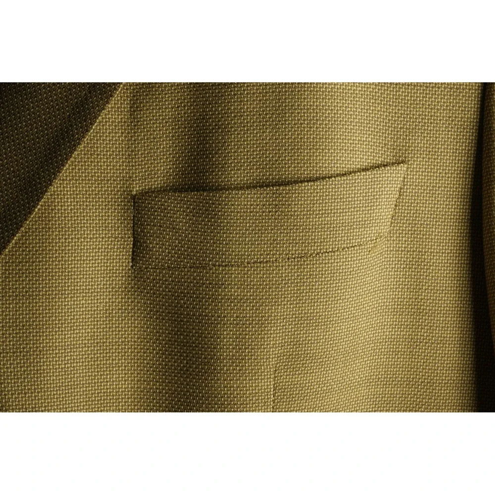 Hugo Boss Loro Piana Superfine Wool & Silk Men's 42L Basket‎ Woven Brown Blazer